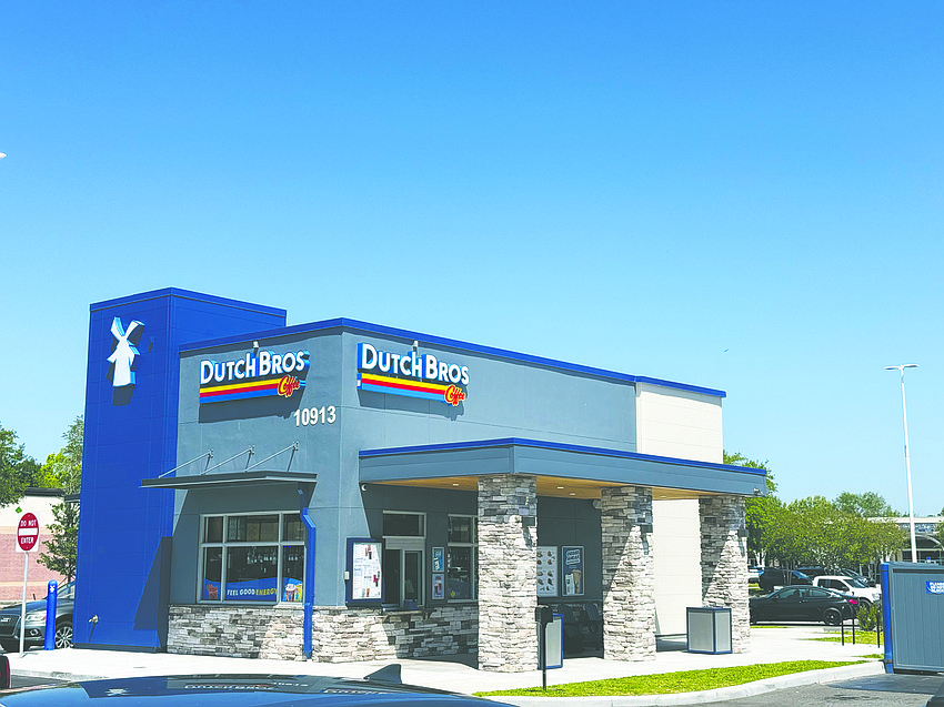 The Dutch Bros Coffee kiosk at 10913 Baymeadows Road. The chain offers cold brew, chai, hot coffees, energy drinks, teas, lemonades, smoothies and its signature Dutch sodas. It also sells some food items. The Dutch Bros Coffee kiosk at 10913 Baymeadows Road. The chain offers cold brew, chai, hot coffees, energy drinks, teas, lemonades, smoothies and its signature Dutch sodas. It also sells some food items.