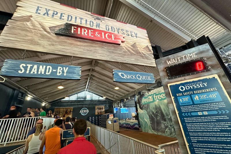 Expedition Odyssey Fire & Ice sign and ride safety