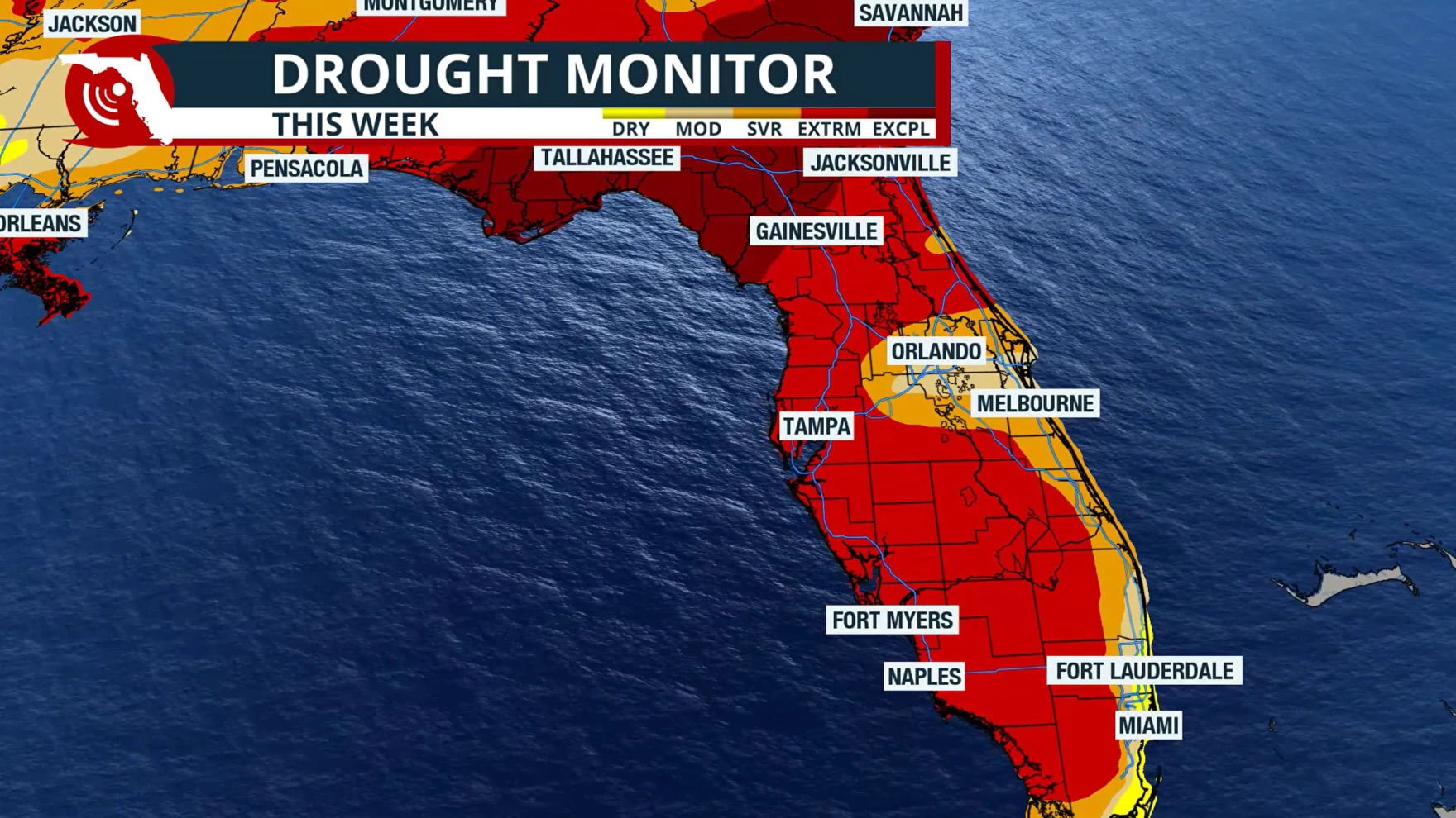 May 2026 drought in Florida via FPREN