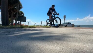 The project will see a pedestrian and bicycle overpass built crossing over Gulf to Bay Boulevard, connecting both the Bayshore Trail and Courtney Campbell Trail. Avid cyclist Chris Welch says he is looking forward to its completion. (Spectrum News/Calvin Lewis)