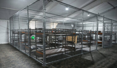 Beds are seen inside the Alligator Alcatraz migrant detention center in Ochopee, Fla., on July 1, 2025. Credit: Andrew Caballero-Reynolds/AFP via Getty Images