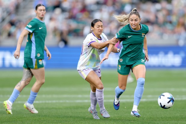 Janine Sonis #6 of the Denver Summit FC advances the ball against Seven Castain #30 of the Orlando Pride in the first half at Dick's Sporting Goods Park on May 16, 2026 in Commerce City, Colorado. (Matthew Stockman, Getty Images)