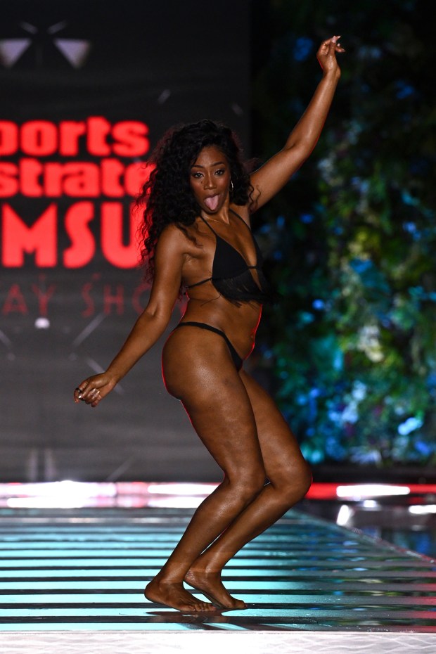 MIAMI BEACH, FLORIDA - MAY 30: Tiffany Haddish walks the runway at the Sports Illustrated Swimsuit Runway Show at W South Beach on May 30, 2026 in Miami Beach, Florida. (Photo by Ivan Apfel/Getty Images)
