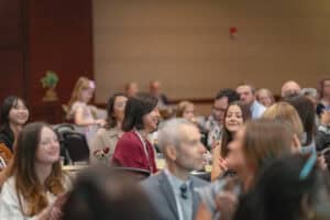 CCI faculty and students at ceremony