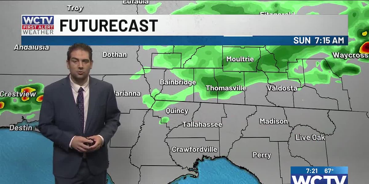 Hit or miss showers for Mother's Day for Tallahassee, the Big Bend and South Georgia
