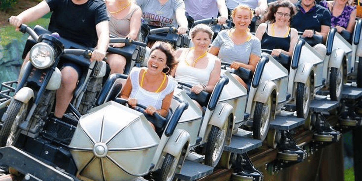 Frontal view of seating on Hagrid's