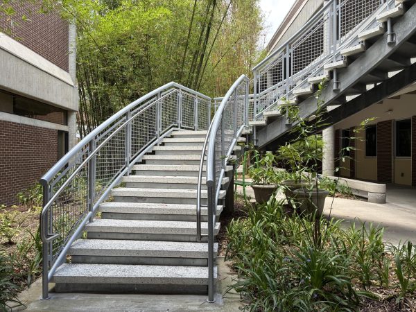 Stairs twisting to the right.