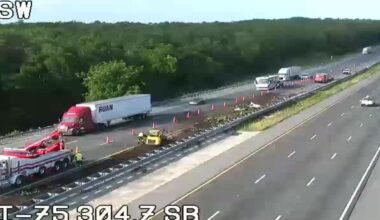 The crash, which was near the State Road 50 exit, happened before 6 a.m. The roadway was reopened just before 9 a.m. (FDOT)