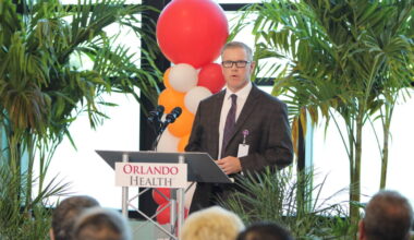Edward Smith, CEO of Orlando Health Behavioral Health Hospital, speaks at the Friday ribbon cutting ceremony.