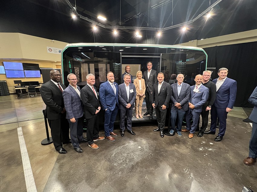 City officials, Holon executives and others involved in bringing the Holon manufacturing facility to Jacksonville celebrated the announcement. The company is making a $100 million investment in the factory.