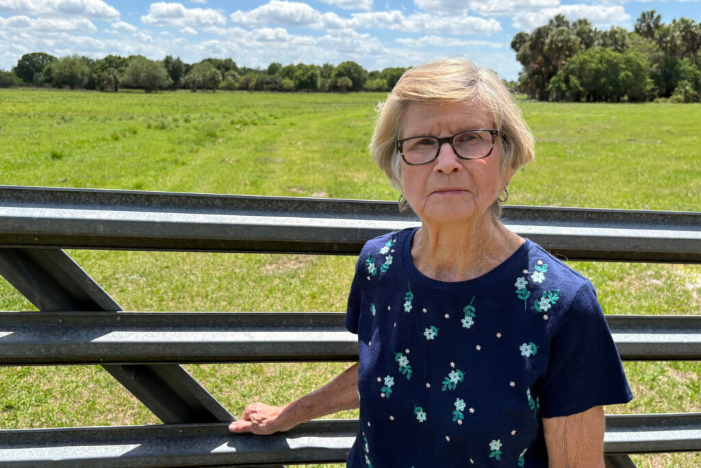 Florida Power & Light is considering constructing a hyper-scale data center right next to this expanse of land, where Carroll McAllister grew up in a shack her father built. Credit: Amy Green/Inside Climate News
