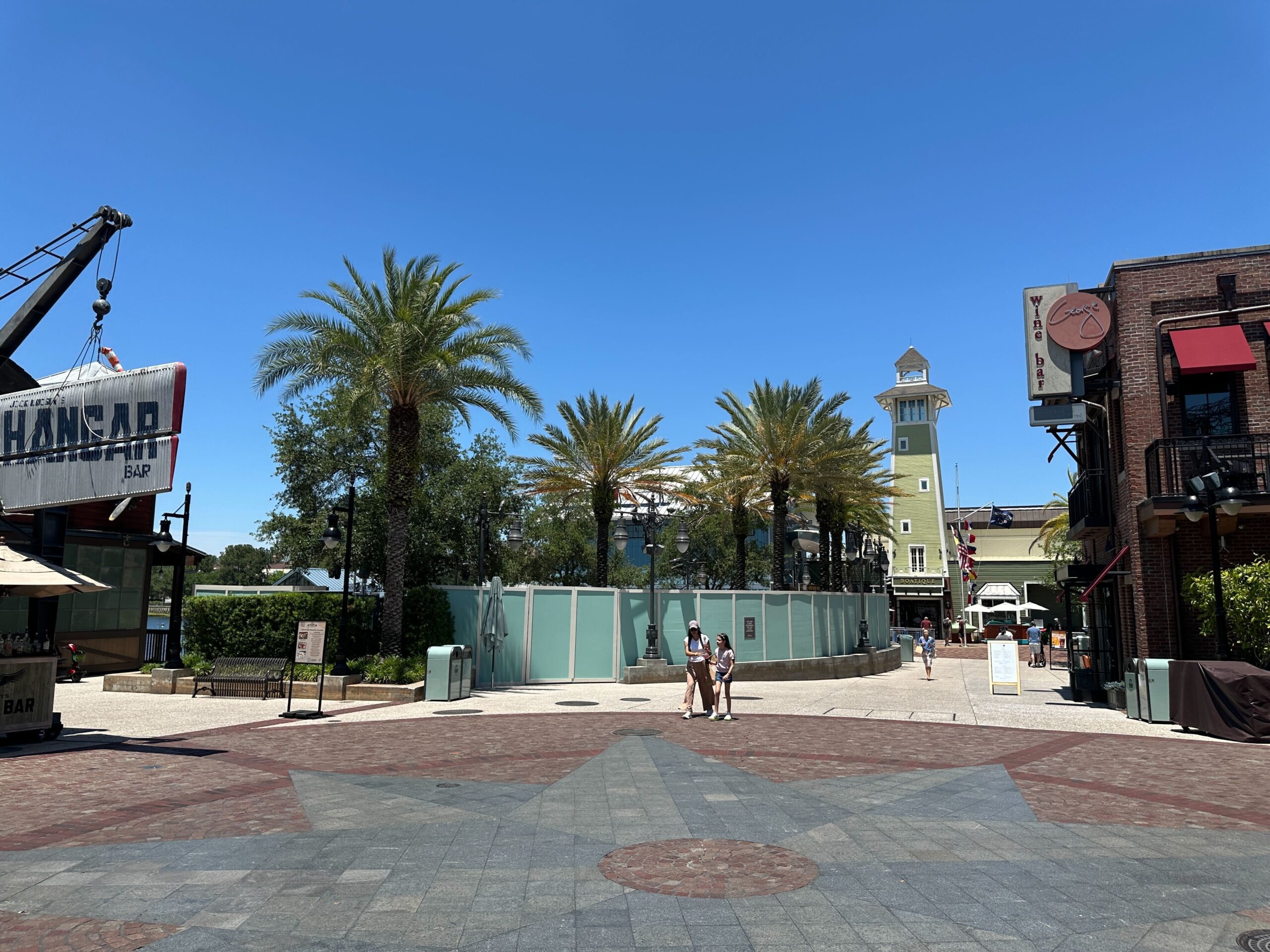 Waterview Park at Disney Springs Now Closed for Roof Installation Over Stage and Guest Seating