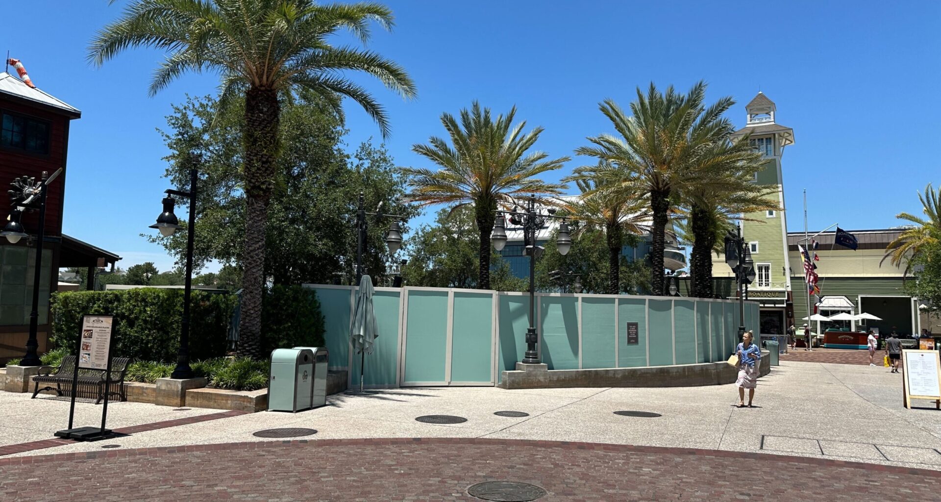 Waterview Park at Disney Springs Now Closed for Roof Installation Over Stage and Guest Seating