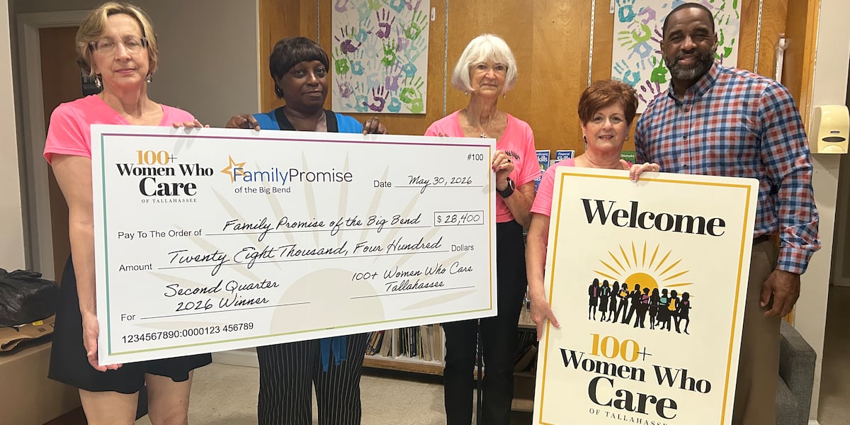 Family Promise of the Big Bend receives $28,000 donation from 100 Women Who Care