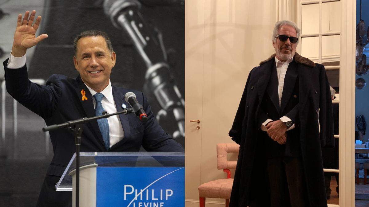 Former Miami Beach mayor and 2018 Florida gubernatorial candidate Philip Levine (left) and sex offender Jeffrey Epstein (right) Former Miami Beach mayor and 2018 Florida gubernatorial candidate Philip Levine (left) and sex offender Jeffrey Epstein (right)
