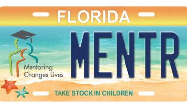 Take Stock in Children hopes this specialty plate will help fund mentoring programs statewide. Photo Credit: Take Stock in Children