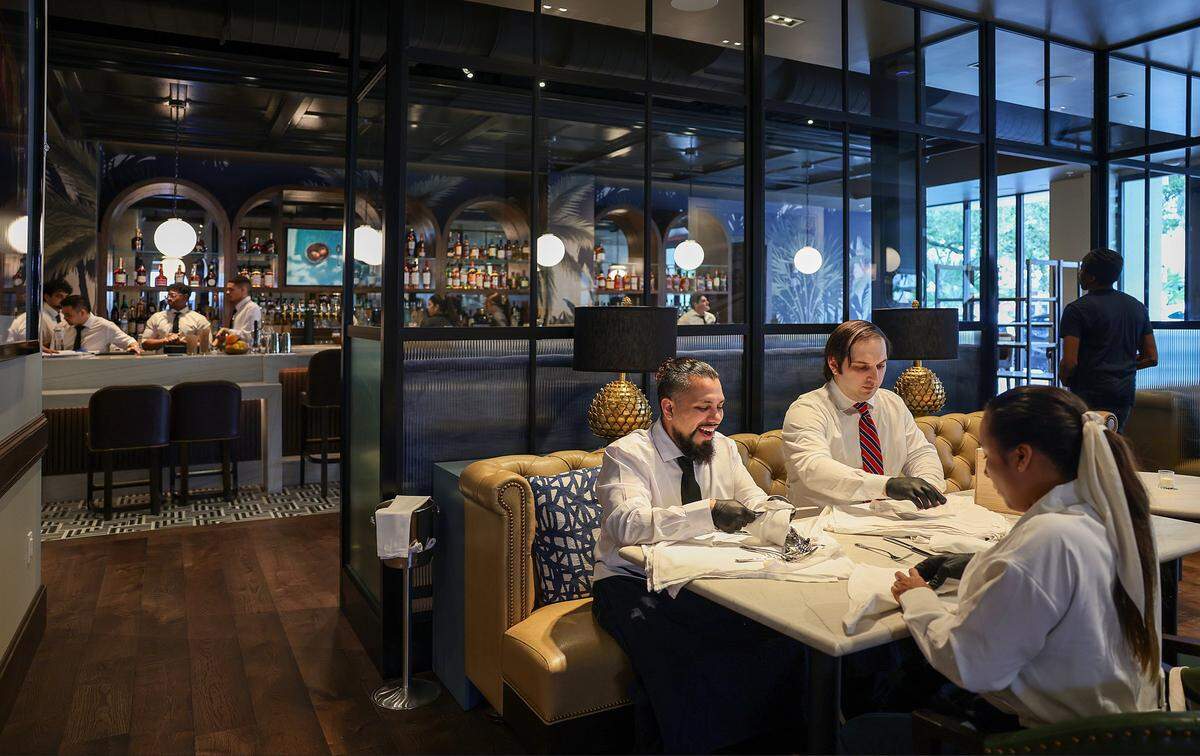 Buccan staffers prepare for “friends and family” opening at the new restaurant in Coral Gables, ahead of its official opening on Tuesday, May 19, 2026.
