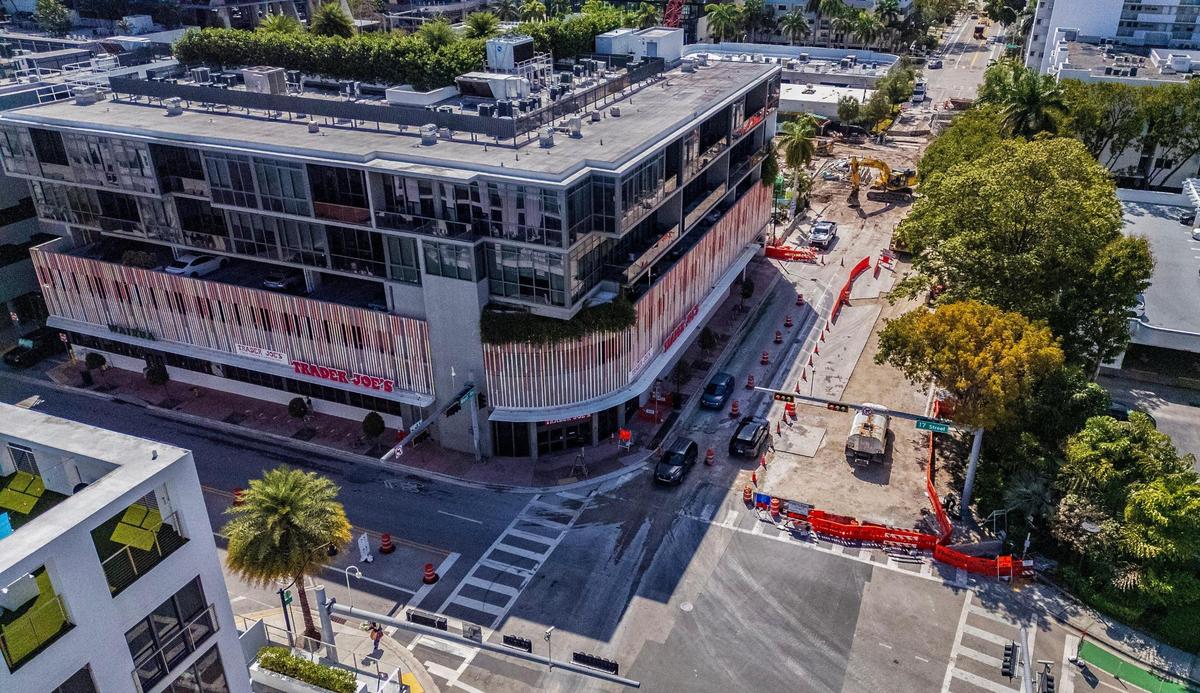 Phase two of the West Avenue neighborhood improvement project in Miami Beach, pictured on Feb. 26, 2025, includes the installation of a new pump station to help minimize flooding from rain events.