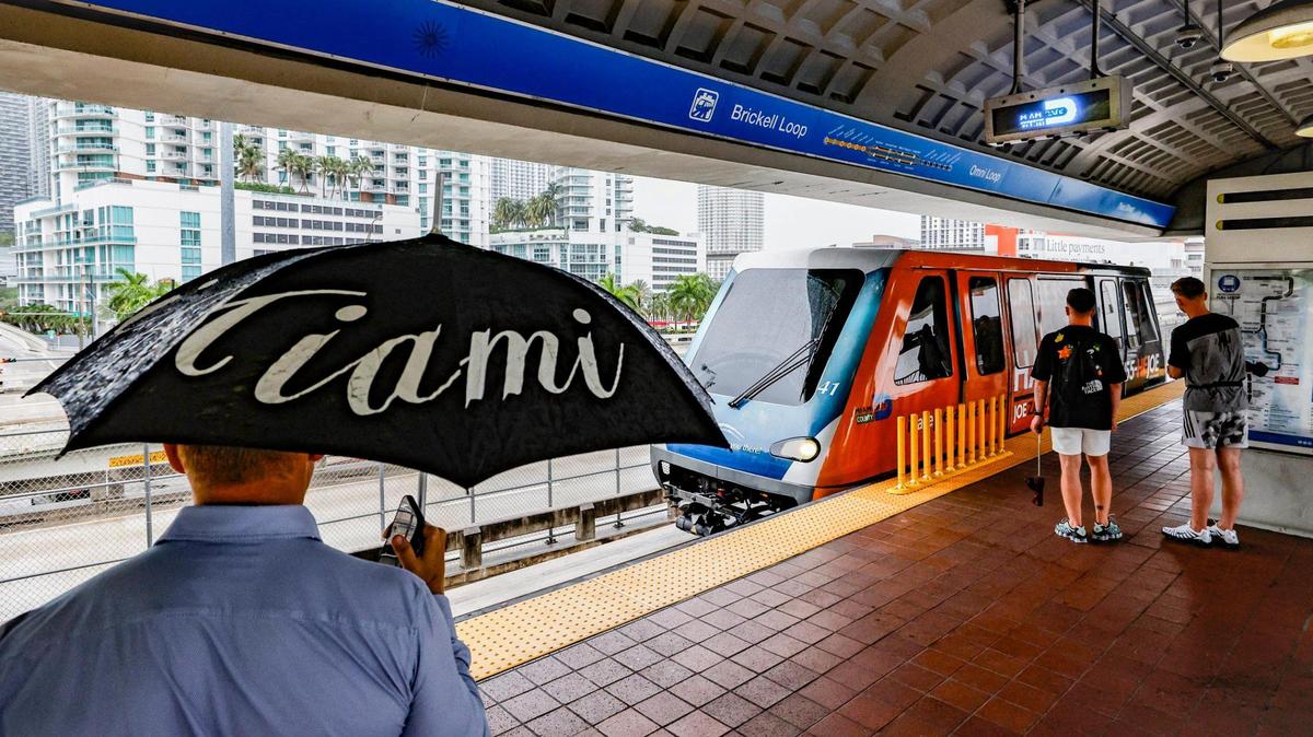 Commuters wait to board Metromover in downtown Miami, Florida, on Tuesday, June 3, 2025. Commuters wait to board Metromover in downtown Miami, Florida, on Tuesday, June 3, 2025.