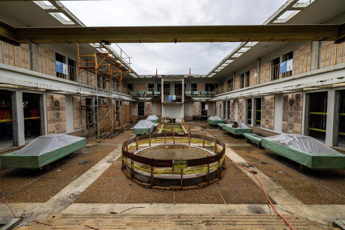 File photo: A look at the construction of the courtyard at Miami International Airport’s new private terminal on Wednesday, July 23, 2025, in Miami, Fla.