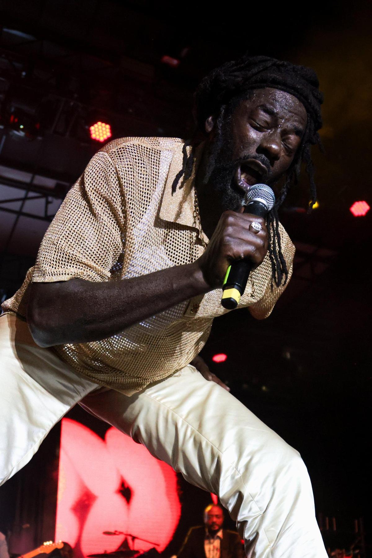 Jamaican singer Buju Banton performs during the 19th annual Best of the Best International Music Festival at Bayfront Park in downtown Miami, Sunday, May 25, 2025.