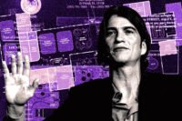 Adam Neumann along with printouts of SOLFL permits and a rendering of the old SOLFL design