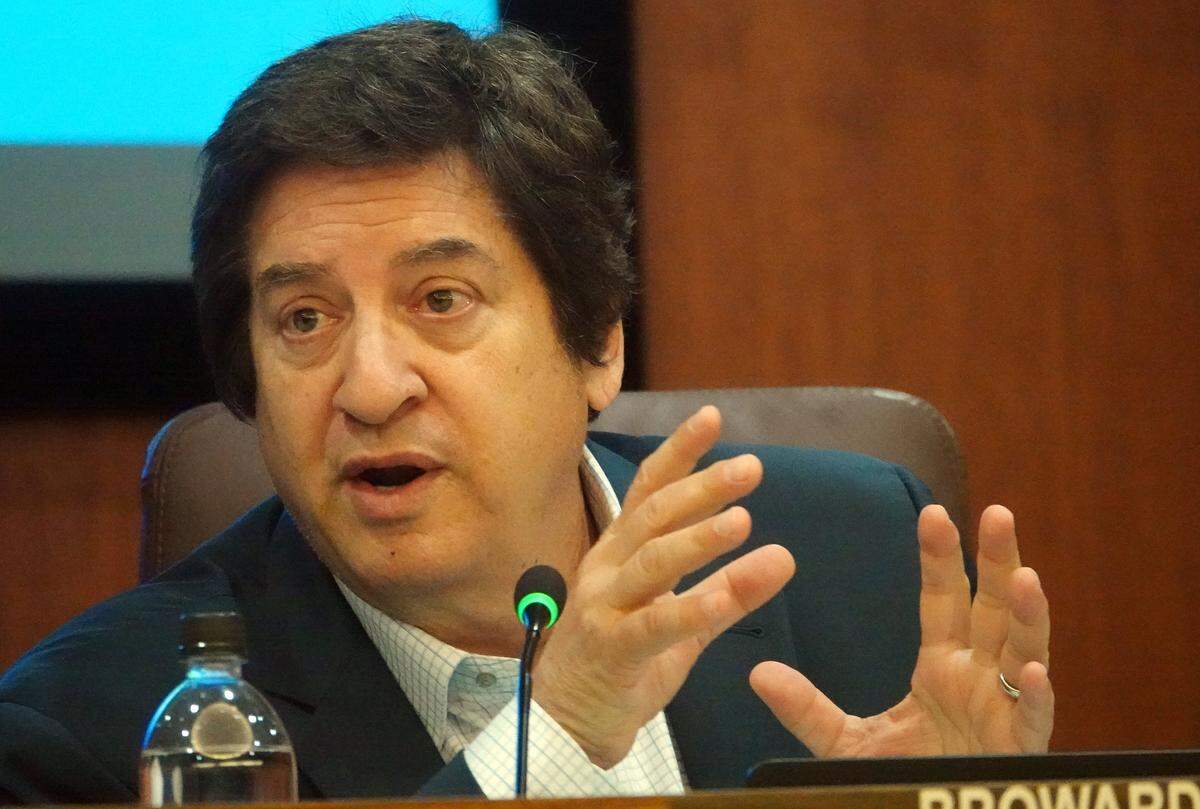 Broward County Mayor Mark Bogen speaks during a commission meeting at the Governmental Center in Fort Lauderdale on Tuesday, April 14, 2026. (Joe Cavaretta/South Florida Sun Sentinel)