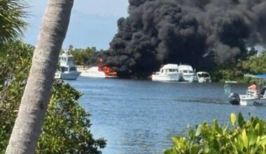 M/PIFCD helps fight boat fire off Calusa Island