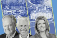 Manny Medina, One Sotheby’s International Realty Ralph Arias and Luxe Living Realty's Dora Puig with 555 Arvida Parkway and 7085 Fisher Island Drive