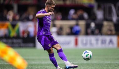 Image of Marco Pasalic playing the ball against Atlanta.