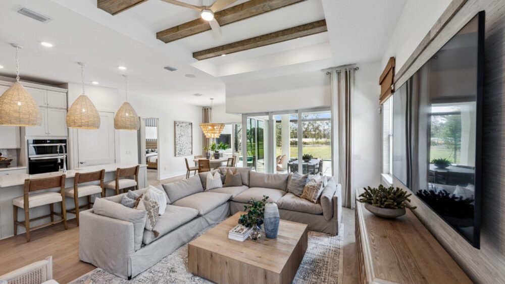 Interior of a model home at Explore by Del Webb at North River Ranch