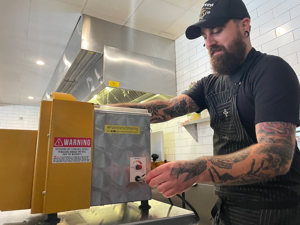 Matthew Swezey, a Black Radish chef and co-owner, prepares ahead of restaurant service.