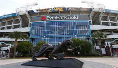 ‘Headed on sa-cat-ical’: Jaguars move big cat stadium statue during renovations