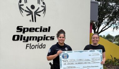 Ocoee PD presents check to Special Olympics Florida
