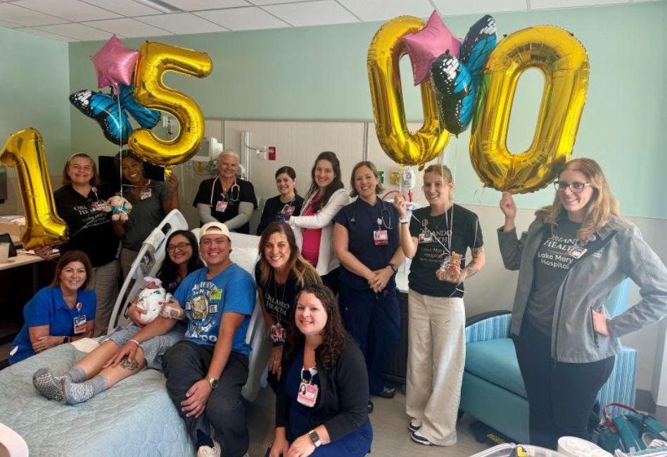 Orlando Health Lake Mary Hospital Celebrates 1,500th Baby Birth Ahead of Mother’s Day