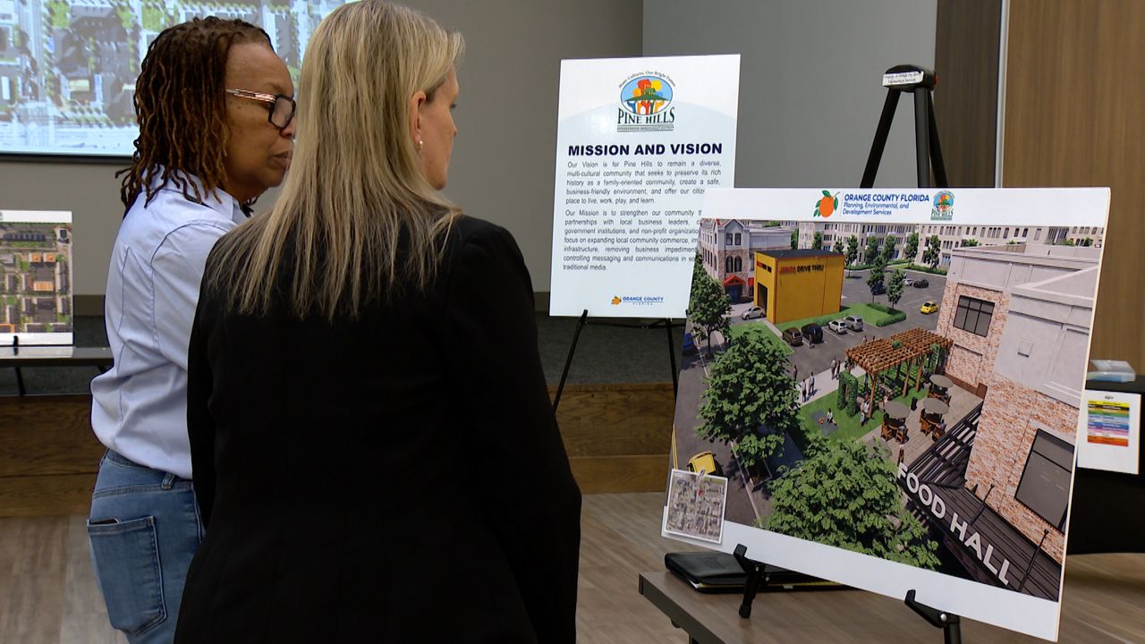 The Orange County Multicultural Center was full of renderings to show the possible future of Pine Hills. (Spectrum News)
