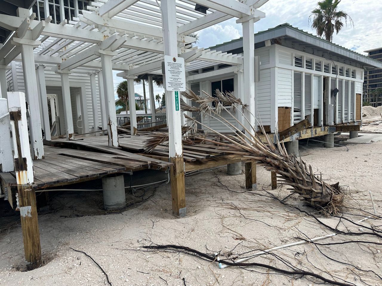 Damage captured from Hurricane Helene. (Treasure Island)