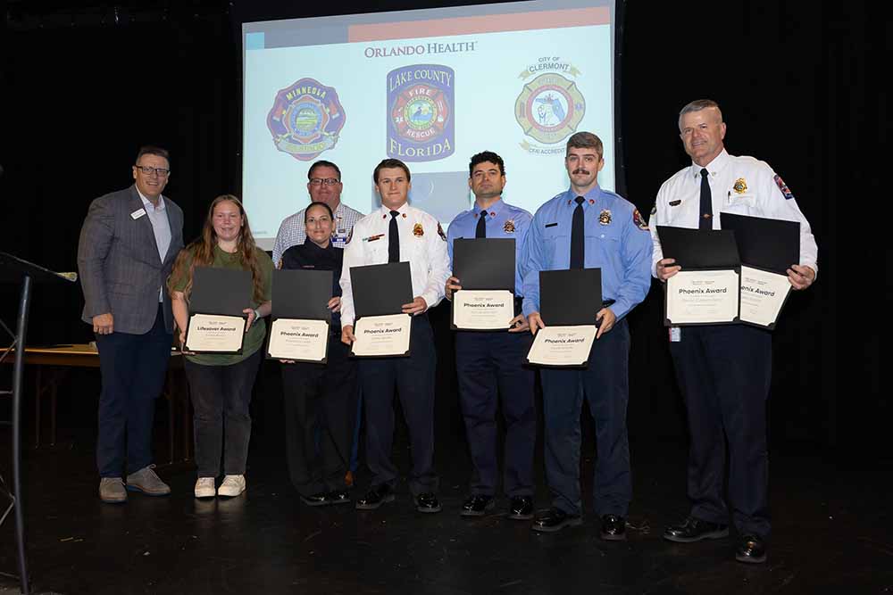 Orlando Health Recognizes Fire and Emergency Medical Services Crews In Lake County With Awards Ceremony Lake County, Clermont, and Minneola Fire Department Crews Were Honored