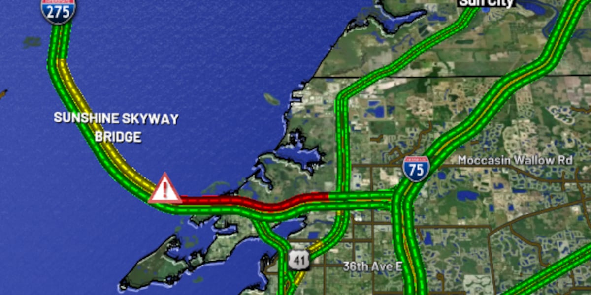 Crash delays Sunshine Skyway Bridge drivers Wednesday morning