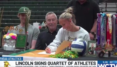 Four Lincoln standouts sign grants of aid