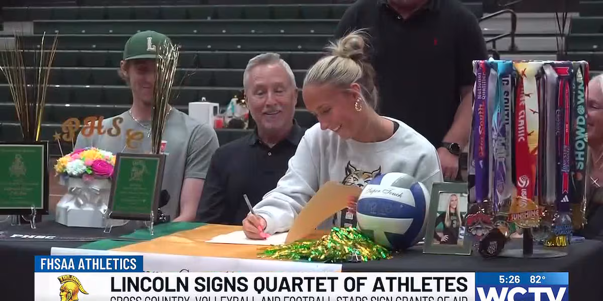 Four Lincoln standouts sign grants of aid