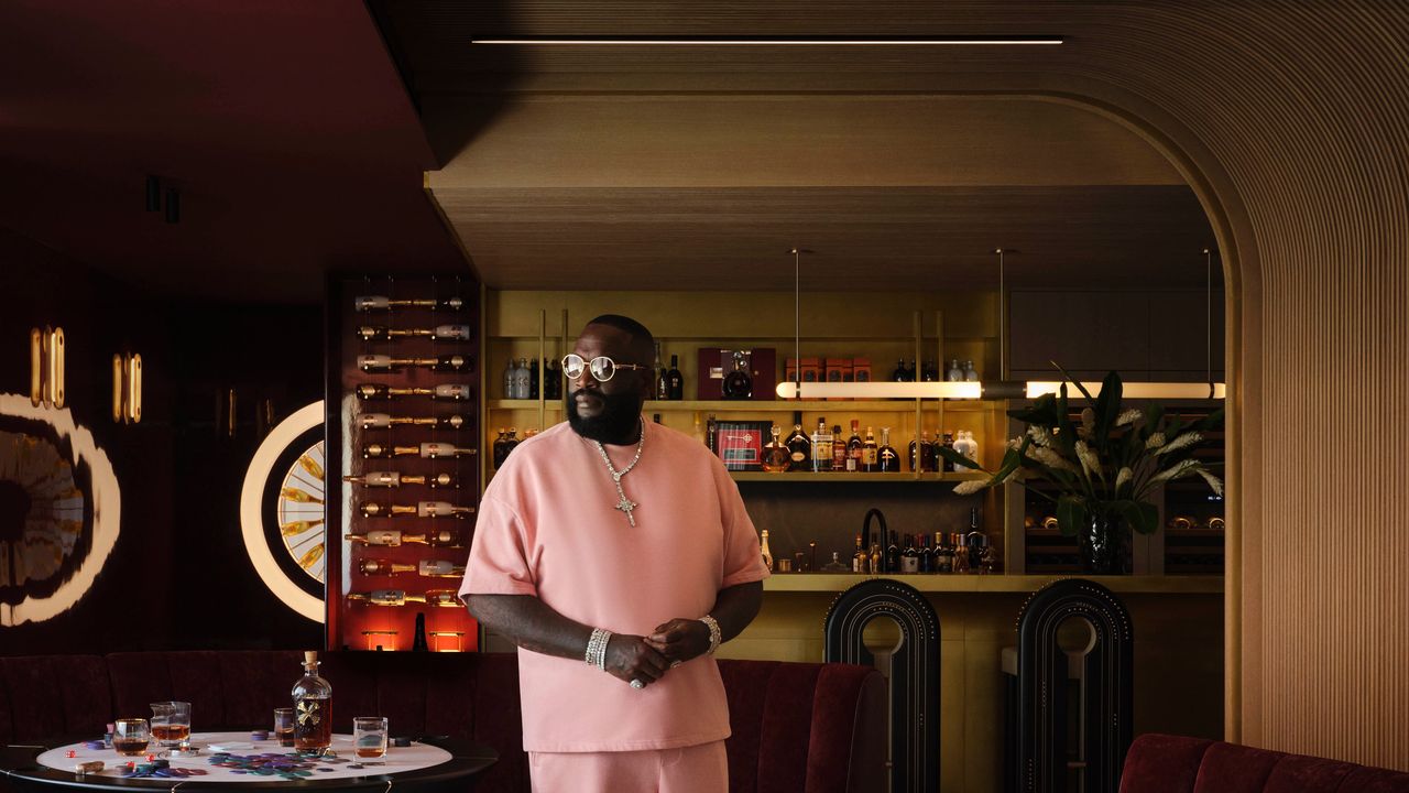 At Rick Ross’s Miami Beach House, 35 Tons of Marble Set the Elegant and Audacious Tone