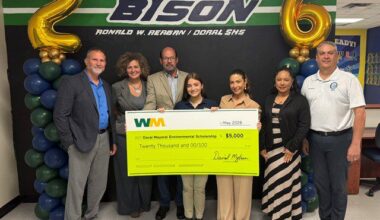 WM Joins with the City of Doral to Award $20,000 in Mayoral Environmental College Scholarships to Four Doral High School Seniors