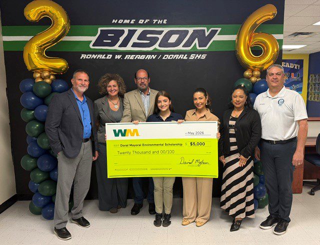 WM Joins with the City of Doral to Award $20,000 in Mayoral Environmental College Scholarships to Four Doral High School Seniors