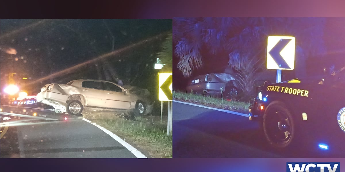 53-year-old man with critical injuries after single-vehicle crash in Leon Co. Tuesday night