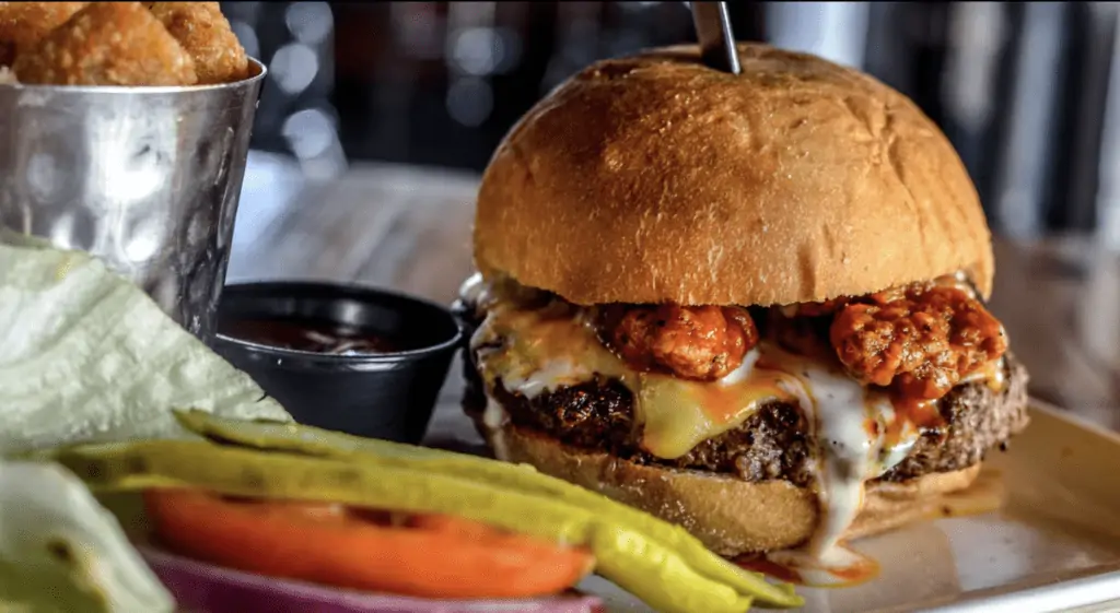 A burger at Engine No. 9