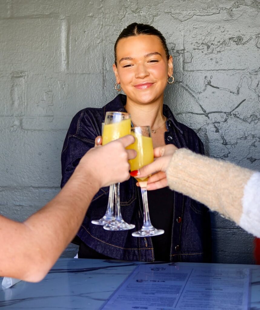 People with mimosas