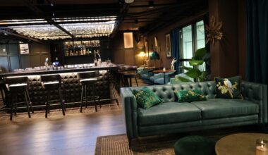 Lounge seating inside 31 South speakeasy at St. Petersburg Distillery in St. Pete