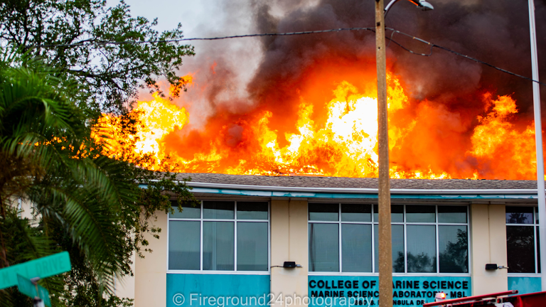 Lightning may have sparked fire that destroyed Florida marine lab, officials say