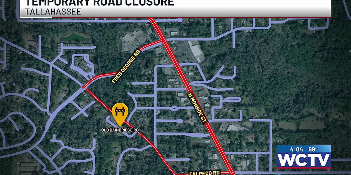 Part of Old Bainbridge Road to close starting Wednesday amid continued construction